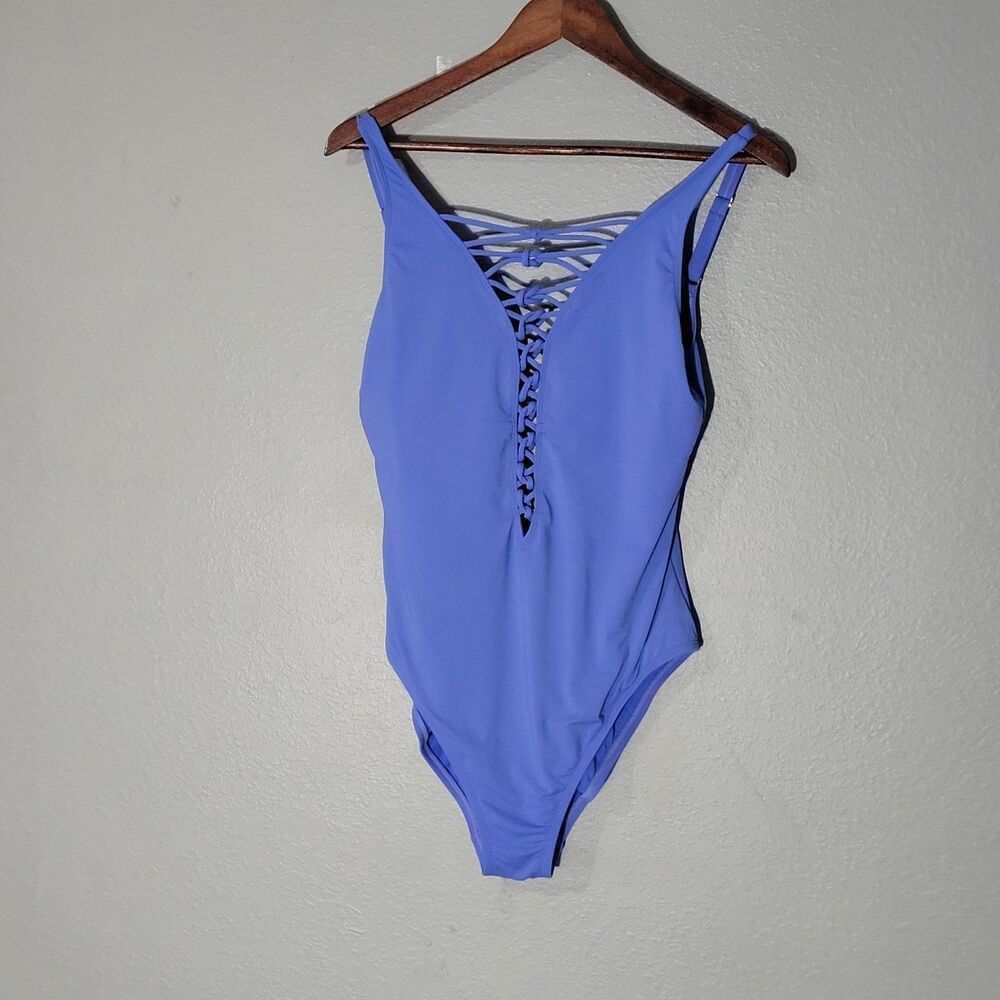 Bleu Rod Beattie One Piece Bathing Suit Blue Sz 12